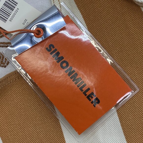 Simon Miller Women’s Sahara Striped Denim Mini Dress – Light Sand Brown/White S - Picture 5 of 12